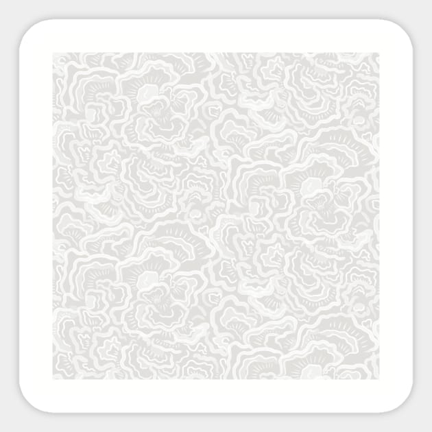 Gray Mushroom Texture Sticker by Carolina Díaz